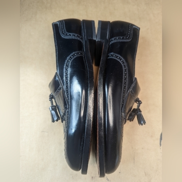 Florsheim men\'s Black Leather Brinson Wingtip Kilted Tassel Loafer Sz 9 D. New w main image 11